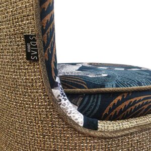 Close-up of textured chair upholstery with patterns